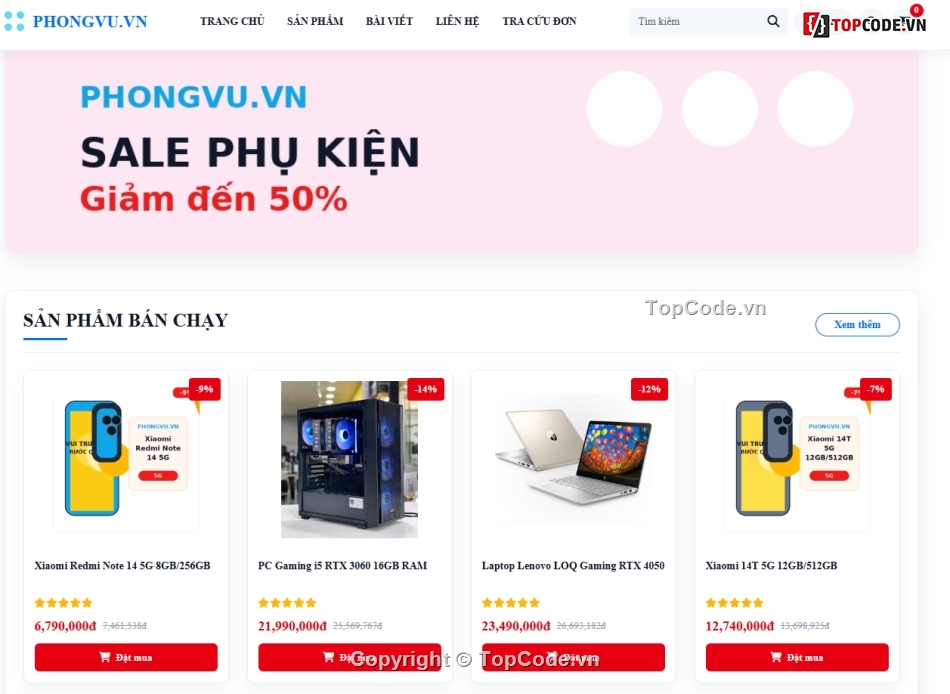 Web bán máy tính,Web điện máy,điện máy